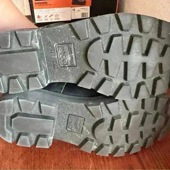 Timberland PRO Sawhorse 6" Composite Safety Toe Black Mens Sz 10 Black Leather - Picture 12 of 12